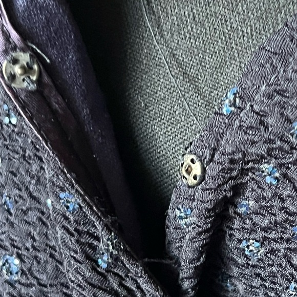 Morton Myles Vintage Blue Sparkle Wrap Dress 12 - Picture 6 of 8